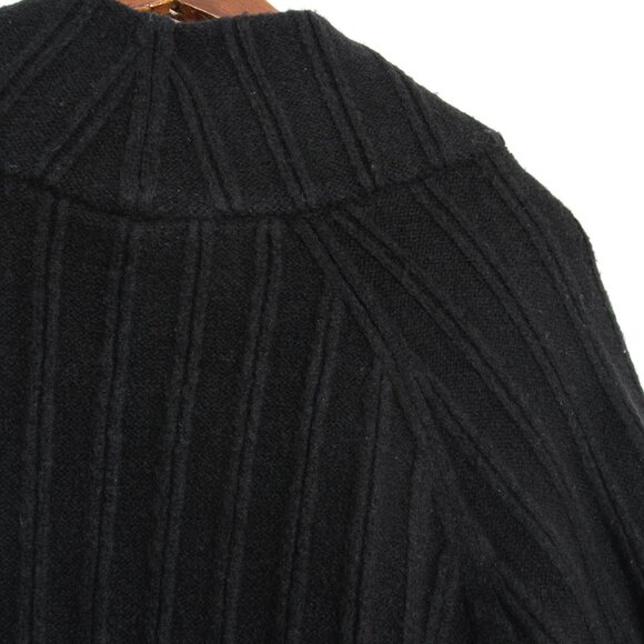 Lululemon Twin Rib Sweater Wrap Cardigan Black Chunky Knit Wool Size XL / XXL - Picture 15 of 16